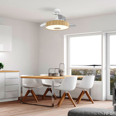 European Style BLDC Ceiling Fan 42 Inch Retractable Ceiling Fan With Light And Remote