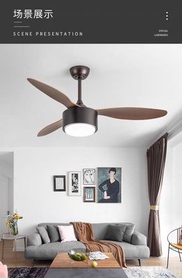Pop Style Solid Wood Ceiling Fan With DC Motor And LED Light