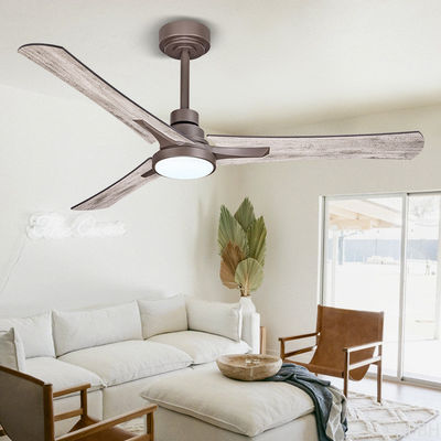 Custom Adjustable Light Ceiling Fan , 3 Reversible Blade Ceiling Fan With Light And Remote