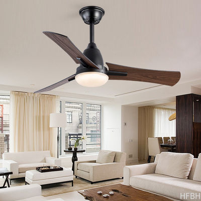 42 Inch High Power 3 Blades Wooden Ceiling Fan With Light And Remote Control