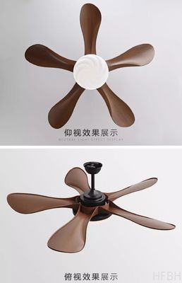 Cream Wind Wooden Blade 48 Inch Ceiling Fan With Light And Remote Control