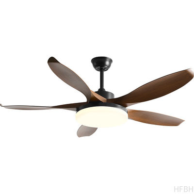Minimalist Wooden Blade Ceiling Fan 46 Inch 5 Blades Household Integrated Fan Pendant Light