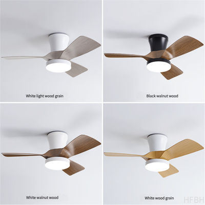 32 Inch Simple Frequency Wooden Blade Ceiling Fan Conversion Nordic Home Fan Light