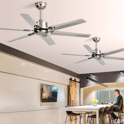 NEW Style 48 52 56 Inches Dc Ac Modern Indoor Energy Efficient Stainless Steel/wood Blades Ceiling Fan With Led Light