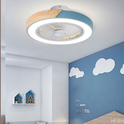 Residential Dimmable Light Ventilador De Teto Decorative Remote Control Acrylic Modern Led Wood Ceiling Fan