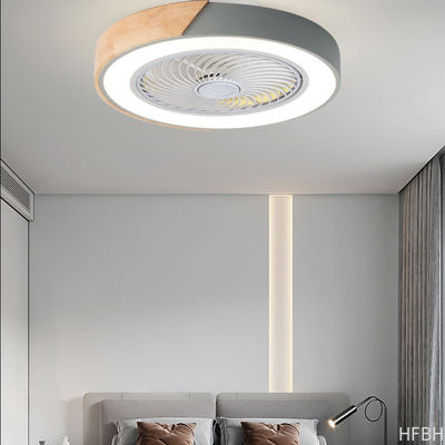 Residential Dimmable Light Ventilador De Teto Decorative Remote Control Acrylic Modern Led Wood Ceiling Fan