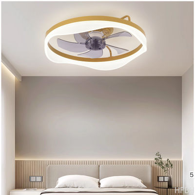 Modern LED Ceiling Fan Lamp for Bedroom with Mute Frequency Conversion 110V-220V Japanese American Regulations Iron Wood Body