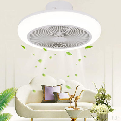 Modern Design LED Ceiling Light with Remote Control Fan E27 for Luxury Indoor Decor in Bedroom Hotel ABS Lamp Body Living Room