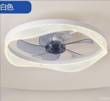 Scandinavian Bedroom Ceiling Fan Light LED 60W Variable Frequency Dimmable Restaurant Mute Invisible Ceiling Fan with Lighting