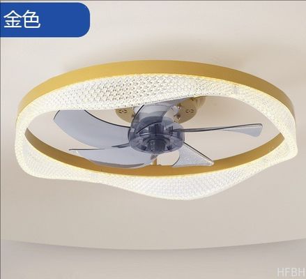 Scandinavian Bedroom Ceiling Fan Light LED 60W Variable Frequency Dimmable Restaurant Mute Invisible Ceiling Fan with Lighting