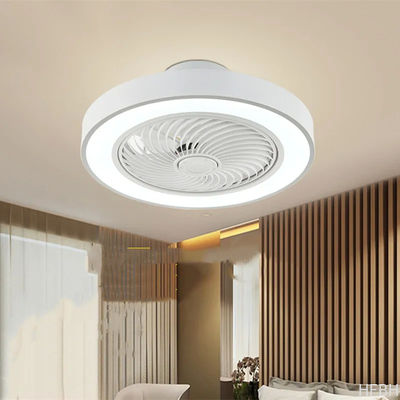 Macaron 110V Led Invisible Nordic Lighting Living Room Children Bedroom Ceiling Fan Lamp