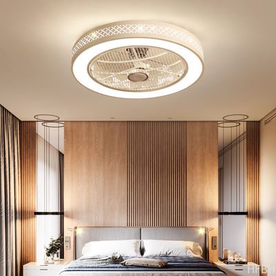 HFBH LED Ceiling Fan Bedroom pink Color Child Room Design Simple Safety Ceiling Fan