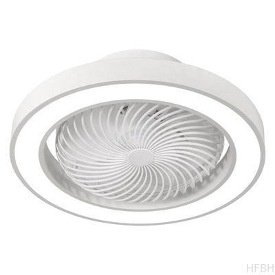 XD1 48cm Small Modern Bladeless Ceiling Fan with Led Light Remote Control Flush Mount Living Room Bedroom Children Invisible