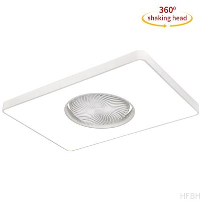 90cm Rectangle Modern LED Ceiling Fan Remote Control Bladeless Flush Mount for Living Room Bedroom Children's Invisible
