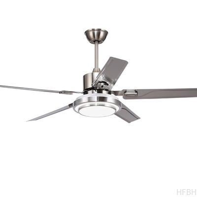 Wooden Ceiling Fan Light Fixtures Remote LED 52 Brushed Nickel Bedroom Living Room Abanico De Techo