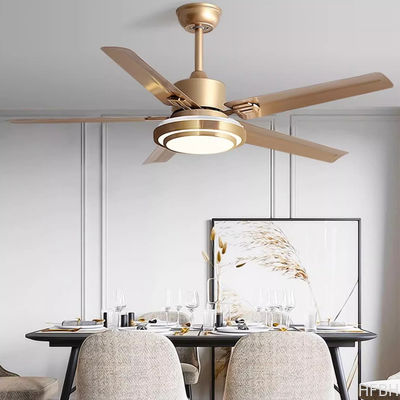 Wooden Ceiling Fan Light Fixtures Remote LED 52 Brushed Nickel Bedroom Living Room Abanico De Techo