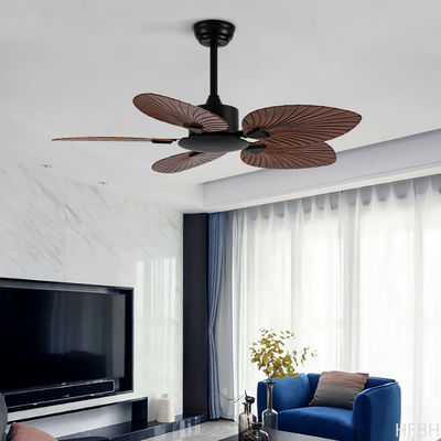 Vintage Style Black White Living Room Bedroom Decorative 5 ABS Blades Modern Remote Control Ceiling Fan