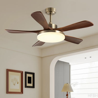 56-Inch Modern Ceiling Fan With Light 5 Blades Black / White For Living Room Remote Control Iron Body DC Motor