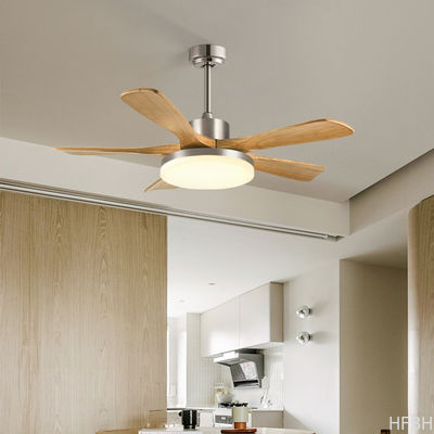 Best Selling 56-Inch Modern Ceiling Fan with Light 5 Blades Black/White for Living Room Remote Control Iron Body DC Motor
