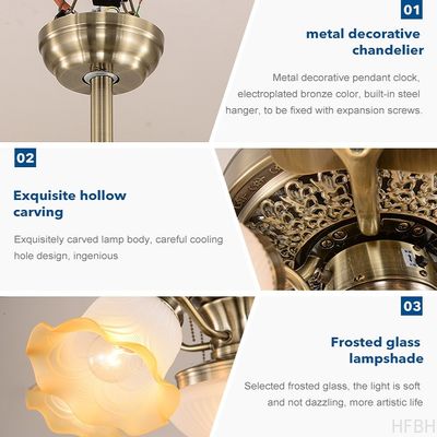 European Retro Vintage Home Fancy Decorative Dc Motor Silent Led Ceiling Fan With Light Remote Control