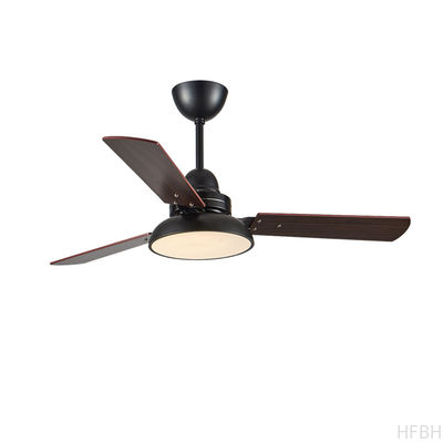 48'' Wood Blade Black White Green Grey Body Fan with Light