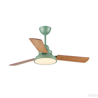 48'' Wood Blade Black White Green Grey Body Fan with Light