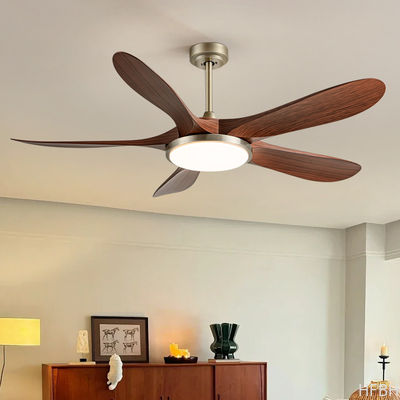 Best Seller 56-Inch Modern Ceiling Fan with 5 ABS Blades and Iron Lamp Body DC Motor Remote Control for Living Room