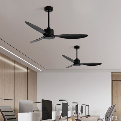 Moderner 42-Zoll-ABS-Deckenventilator mit schwarzen Holz blättern und weißer Motor fernbedienung ohne Lampe Wechselstrom motor