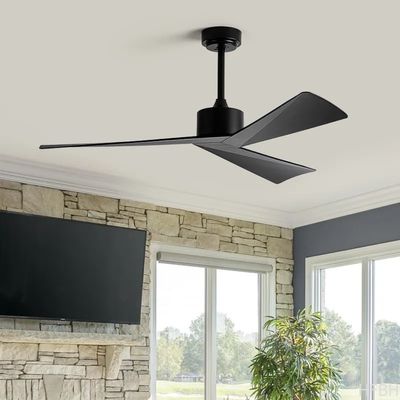 HFBH Model 908 Bldc Modern New Design 52 Inch Ac Dc Best Ceiling Fan with Remote Control ABS 3 Blade