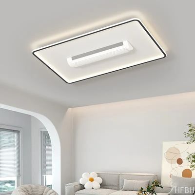 HFBH Model 1631C Electric Remote Control Ceiling Fan Light Plastic Leafless Fan with Light Blade for Household DC Motor