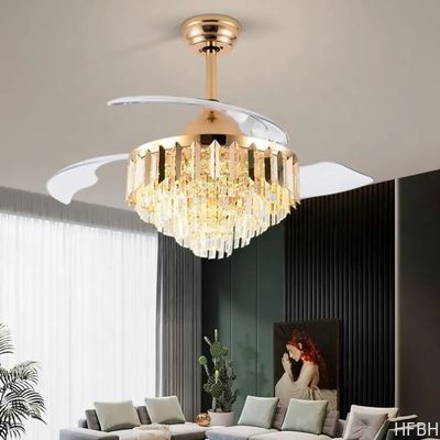 Nordic Decorative Lighting 42 Inch Indoor Gold Dimming Remote Control Ceiling Fan Light