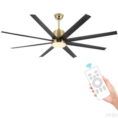 HFBH Model 922 72 Inches Black White Modern Fan Light Ceiling Fan with Light