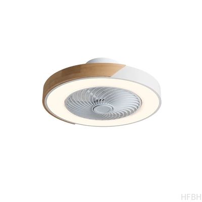 HFBH 20-Inch Low Profile Ceiling Fan with ABS Remote Control Small Bedroom Three-Light (Black White Grey) Light Color Options