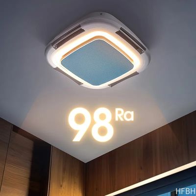 HFBH Model 7023 Newest Smart Ceiling Fan with Light Bedroom Fan Light Vaneless Fan Ceiling Light