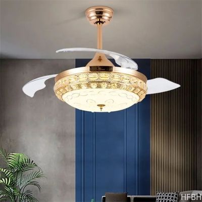 Nordic Decorative Lighting 42 Inch Indoor Gold Dimming Remote Control Ceiling Fan Light