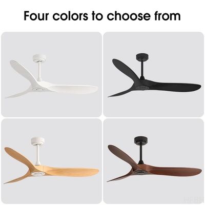 HFBH Model 666 42 Inch Black White Wood ABS Blade Modern Ceiling Fan