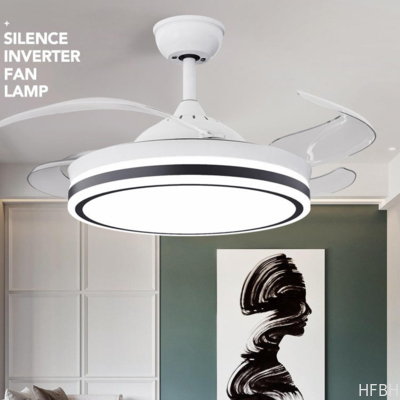 42-Inch Modern Simple LED Fan Lamp with for Bluetooth Frequency Conversion 110V-220V Wide Pressure for Living Room