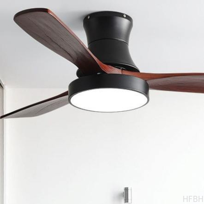 HFBH Ceiling Fan Modern Nordic Fancy 3 Wooden Blades 42 Inches Energy Saving Dc Motor Decorative Led Ceiling Fan