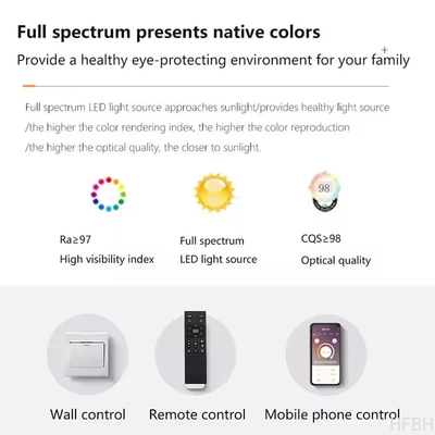 Modern 2024 New Full Spectrum Eye protection Leafless Ceiling Fan with Light Ceiling Light Living Room Fan Light