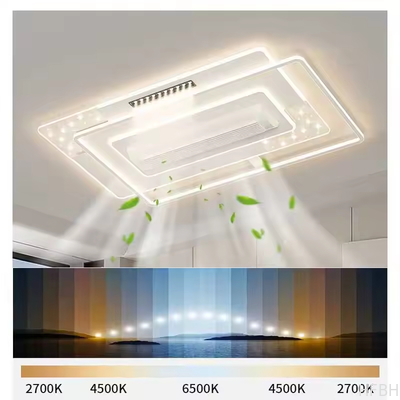 Modern 2024 New Full Spectrum Eye protection Leafless Ceiling Fan with Light Ceiling Light Living Room Fan Light