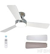 Dimmable LED Ceiling Fan with Screw Type Light Bulb Modern ABS Body for Bedroom Kitchen Living Room