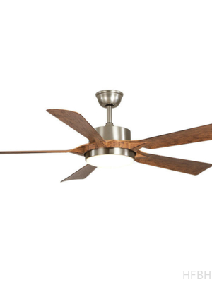 Minimalist 52-inch Ceiling Fan With LED Light 5 Blades Remote Control