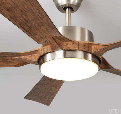 Minimalist 52-inch Ceiling Fan With LED Light 5 Blades Remote Control