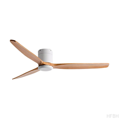 Smart Ceiling Fan Flush Mount Smart Remote Control 3 Wooden Blades Ceiling Fan