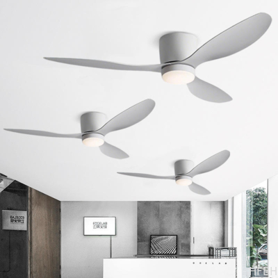 Silent DC Motor 3 ABS Reversible Blades Black And White Styles 42 Inches 6 Speed Indoor Ceiling Fan