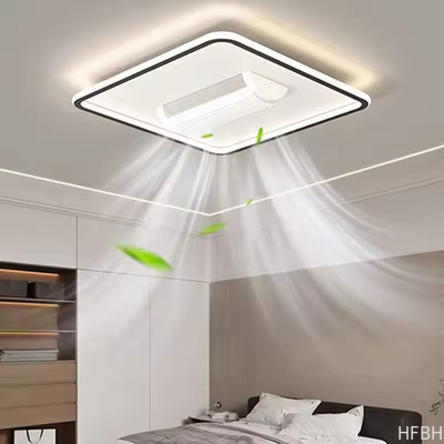 Modern Luxury Decorate Room or Hotel Ceiling Fan Light Recessed Smart LED Ceiling Fan Lamp With Remote Control