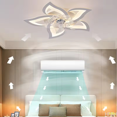 Intelligent Lighting, Modern Indoor Surface Mounted Flower Lights Kitchen Bedroom Living Room LED Ceiling Fan Lights