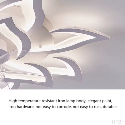 Intelligent Lighting, Modern Indoor Surface Mounted Flower Lights Kitchen Bedroom Living Room LED Ceiling Fan Lights