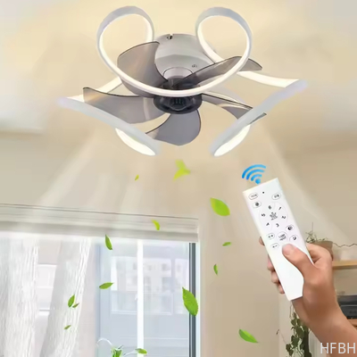 Ceiling Fan Light Bedroom Light Fan Integrated Restaurant Ceiling Lights Creative Modern Invisible Fan Chandelier