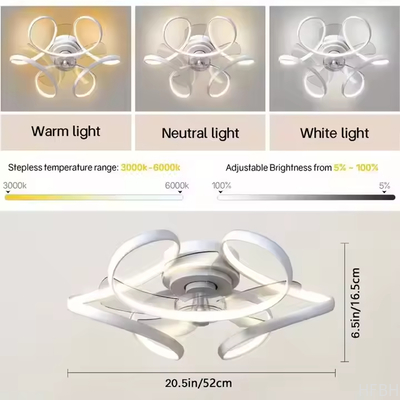 Ceiling Fan Light Bedroom Light Fan Integrated Restaurant Ceiling Lights Creative Modern Invisible Fan Chandelier